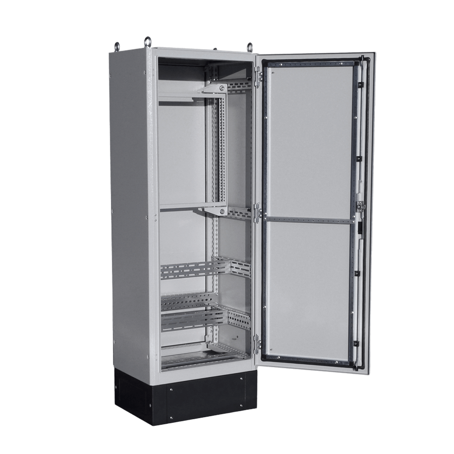 Baying enclosure LA, 1 door, open, Lippert enclosures